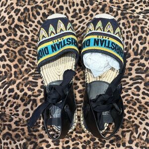 Dior Black and Blue Espadrilles